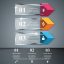 Abstract Glass 3D Digital Illustration Infographic