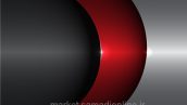 Abstract Metal Red Gray Shape Curve Overlap