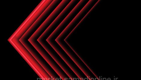 Abstract Red Light Arrow Direction On Black
