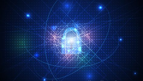 Abstract Super High Security Connection Of Cyber Technology Background