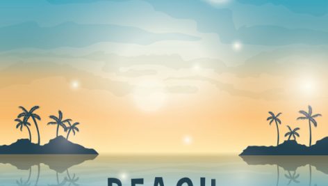 Beach Concept With Icon Design 2