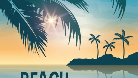 Beach Concept With Icon Design 7