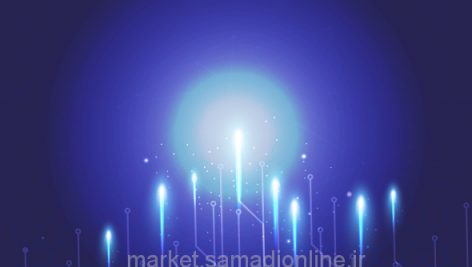 Blue Background Abstract Technology Network Concept
