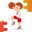 Boy Playing Basketball Sport Kids Activity