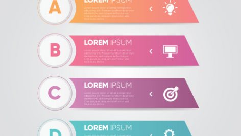 Business Banner Infographic With Five Number Template