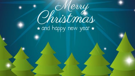 Card Merry Christmas And New Year Design Isolated 4