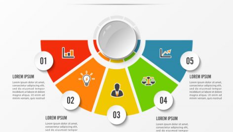 Circle Infographic Template Five Option