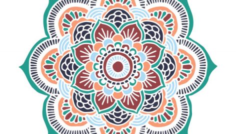 Colorful Mandala With Ornamental Shapes