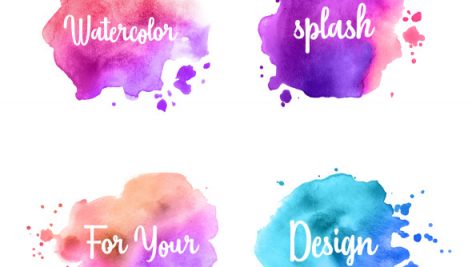 Colorful Splash Watercolor Set