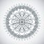 Coloring Flower Shape Mandala Icon Image