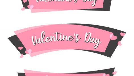 Cute Sticker Banner Happy Valentine S Day 2