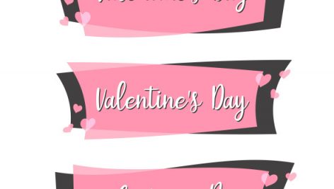 Cute Sticker Banner Happy Valentine S Day
