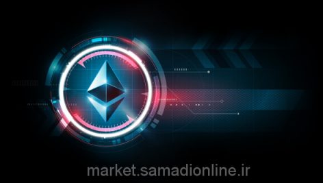 Ethereum Digital Currency Futuristic Technology Background