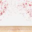 Falling Red Ribbon And Confetti On Room Background