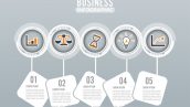 Five Steps Infographics Design Vector And Marketing