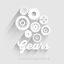 Gears Design Over Grey Background