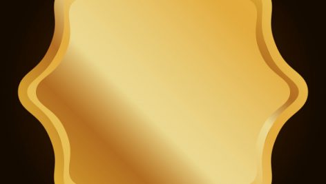 Gold Blank Metallic Label Or Seal Icon Image