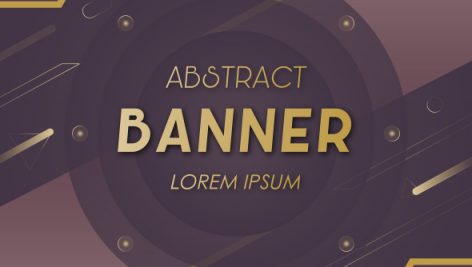 Gold Purple Abstract Banner