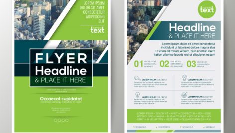 Green And Blue Poster Brochure Flyer Template