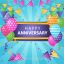 Happy Anniversary Background Party Element