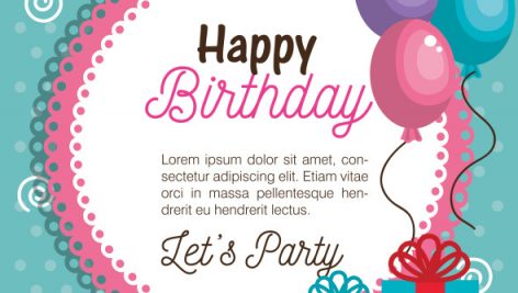 Happy Birthday Celebration Card Vector Illustration Design