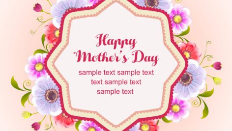Happy Mother Day Card With Flower
