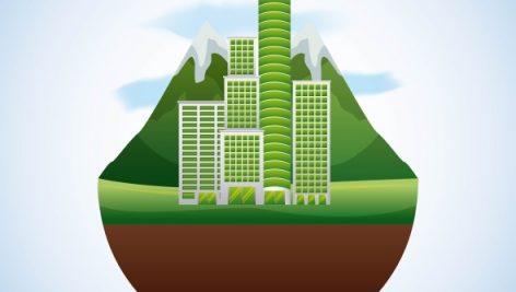 Landscape Natural And Smart Clean Building City