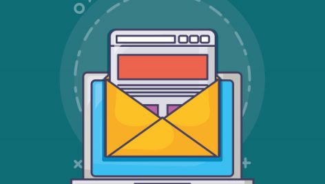 Laptop Computer And Email Marketing Related Icons