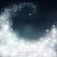 Magical Christmas Bright White Aura In Dark Sky Background