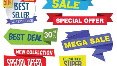 Modern Sale Stickers And Tags Colorful Collection 2