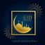 Moon And Mosque Concept Design For Eid Mubarak