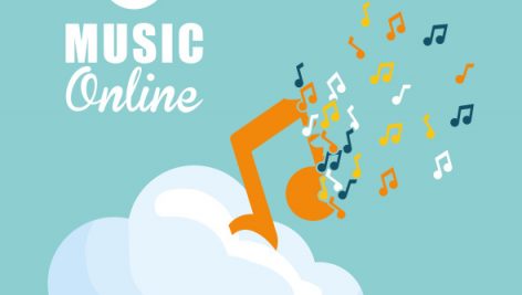 Music Online Concept With Icon Design 3