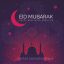 Night Eid Mubarak With Crescent Moon