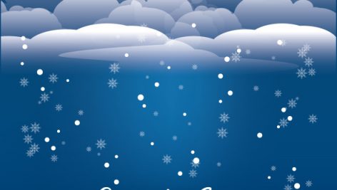 Night With Clouds And Snow Colorful Design
