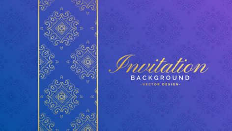 Premium Invitation Background With Pattern