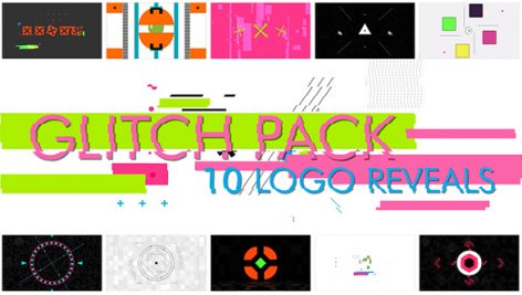 Preview 10 Glitch Shapes Logos 15688064