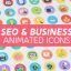 Preview 100 Seo Business Modern Flat Animated Icons 15948640