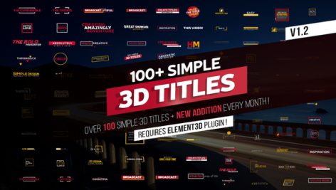 Preview 100 Simple 3D Titles 21991295