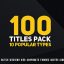 Preview 100 Titles Pack 10 popular types 16133036
