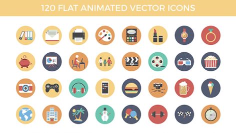 Preview 120 Flat Animated Vector Icons 16503052