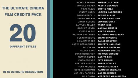 Preview 20 Cinematic Film Credits Pack 8422154