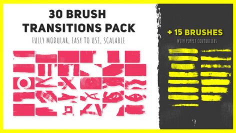 Preview 30 Brush Transitions Pack 21940411