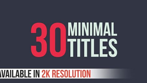 Preview 30 Minimal Titles