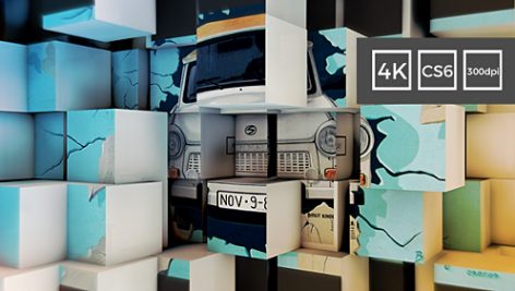 Preview 3D Cubes Wall Display In 4K 21136123