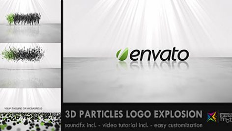 Preview 3D Particles Logo Explosion