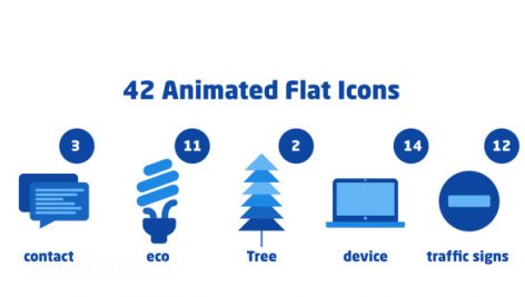Preview 42 Animated Flat Icons 84138
