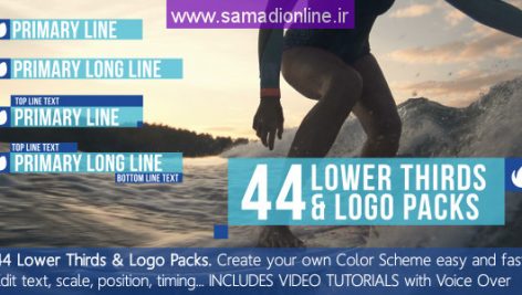 Preview 44 Lower Thirds Titles Logo Packs