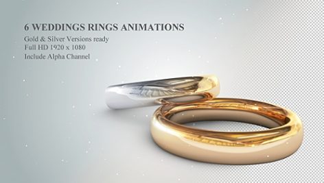 Preview 6 3D Wedding Rings Animations 19774796