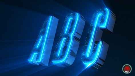 Preview Alphabet 3D Neon Led Abc And Social Media Icons 7608121