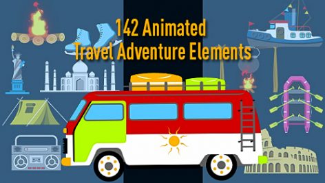 Preview Animated Travel Adventure Elements 17316384